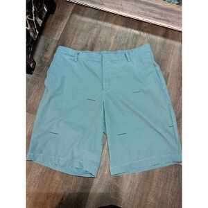 Nike Golf Dri-FIT Shorts Mens 34 Blue White Striped Geometric Standard Fit GOLF
